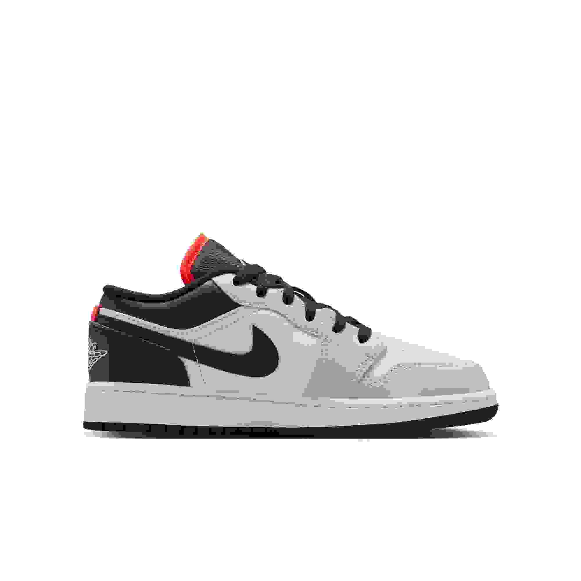 Jordan 1 Low Grade School Boys' "Black/Summit White/Infrared 23" Shoe